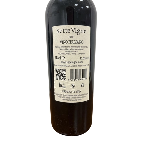 740 - Sette Vigne IGT, Orion Wines
7 noble  grape varieties full bodied 14'
Corvina, Primitivo, Barbera, N... 