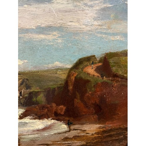 205 - COLIN HUNTER ARA, RI, RSW (1841 - 1904)
Donkeys With Lobster Baskets on a Beach
Oil on Canvas 
Signe... 