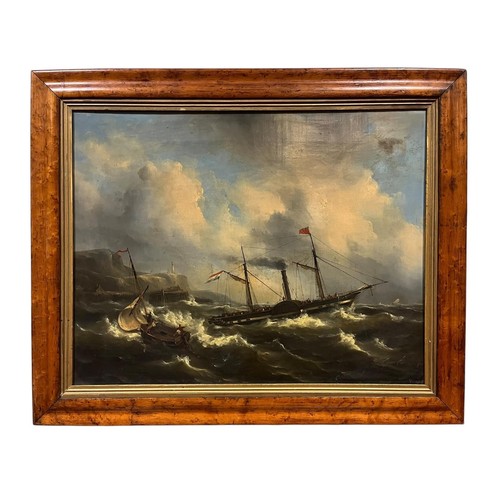 209 - manner of CAPT. RICHARD BRYDGES BEECHEY (1808 - 1895)
A Paddle Steamer With Many Passengers Leaving ... 