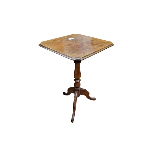 151 - A STAINED WOOD WINE TABLE together with AN EDWARDIAN MAHOGANY INLAID AND UPHOLSTERED NURSING CHAIR (... 