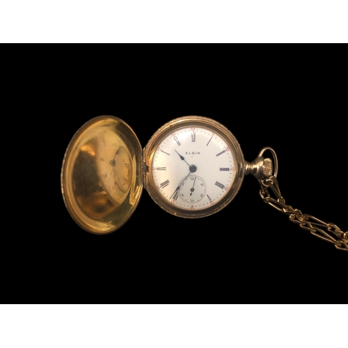 467A - A 14CT GOLD ELGIN LADIES PENDANT POCKETWATCH with fleur de lis motifs and monogrammed cartouche Stam... 