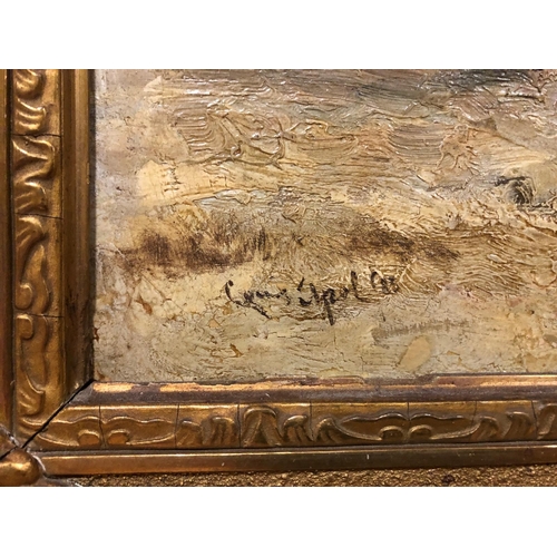 297 - attributed to LOUIS APOL (DUTCH 1850 - 1936)
The Huntsman
Oil on canvas
Signed lower left
Image: 23c... 