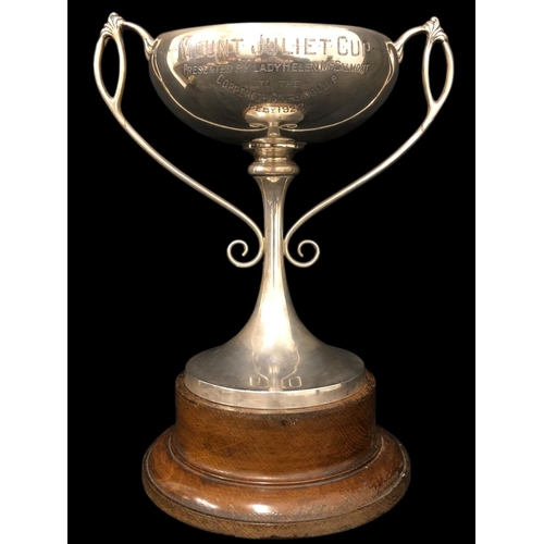 444 - ***WITHDRAWN***AN ENGLISH SILVER TWO-HANDLED TROPHY Sheffield 1920, mark of George Wish & Co. Ltd., ... 