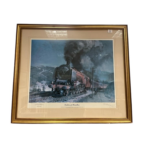 60 - DENIS HILLMAN 
Locomotive named 'Erin'
Oil on board 
Signed lower left 
33cm (h) x 64cm (w), 
TERENC... 