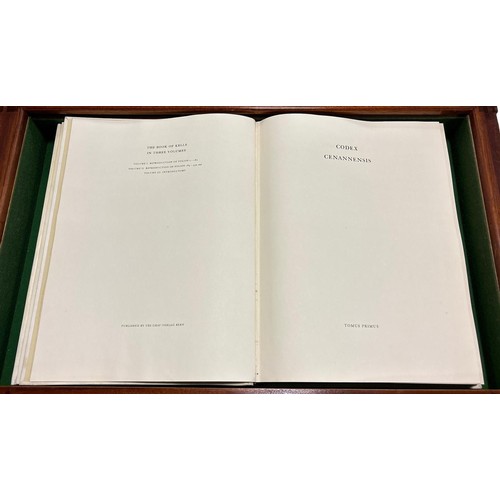 67 - BOOK OF KELLS 
Limited Edition No. 68 
Facsimile copies 
Three volumes 
In a fine mahogany inlaid di... 