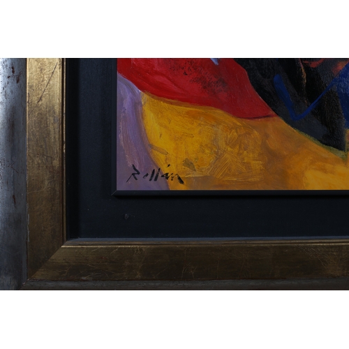 126 - JORDI ROLLÁN LAHOZ (b. 1940)
Female Figures
Signed lower left 
Image: 69cm (h) x 49cm (w) 
Frame: 10... 