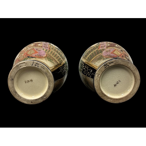 120 - A COLLECTION OF JAPANESE, CHINESE AND EAST ASIAN STYLE VASES to include a Noritake three handled vas... 