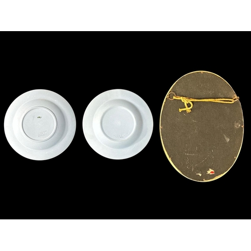 281 - A COLLECTION OF WEDGWOOD JASPERWARE comprising a large black jasperware 'Dancing Hours' centrepiece ... 