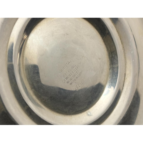 288 - A PAIR OF GORHAM STERLING SILVER THREE BRANCH CANDELABRA A/F 31cm (h) together with a silver plated ... 