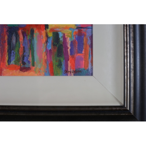 319 - GARY DEVON
Irish Street 
Acrylic on canvas
Signed lower right 
Titled and dated verso 
Gallery label... 