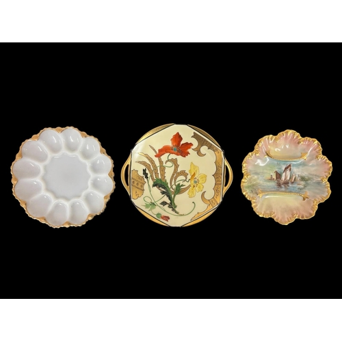475 - A COLLECTION OF FINE CONTINENTAL AND ENGLISH PORCELAIN to include a matched pair of pierced double h... 