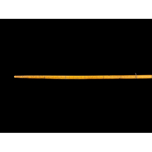 485 - AN ANTIQUE CHINESE DACHING WEIGHING SCALES constructed of a tapering bone beam with two sets of mark... 