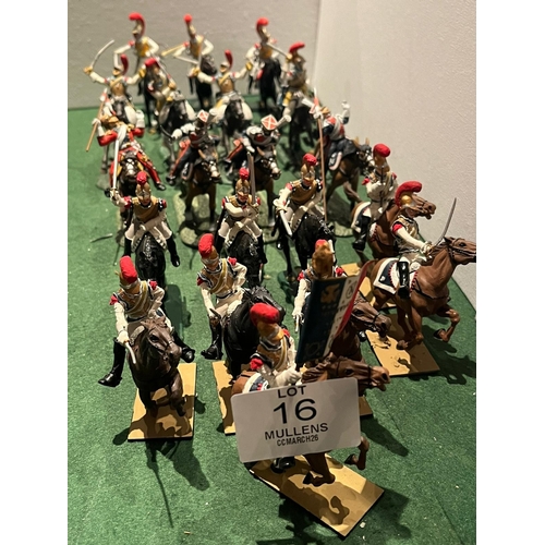 16 - MODEL SOLDIERS: Napoleonic era. Cavalry.