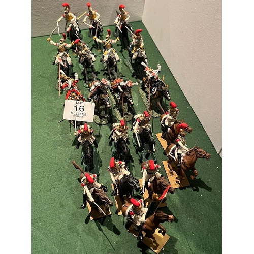 16 - MODEL SOLDIERS: Napoleonic era. Cavalry.