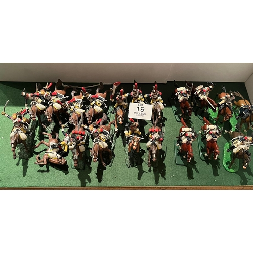 19 - MODEL SOLDIERS: Cavalry. Various makers. Napoleonic era.