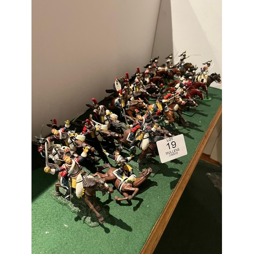 19 - MODEL SOLDIERS: Cavalry. Various makers. Napoleonic era.
