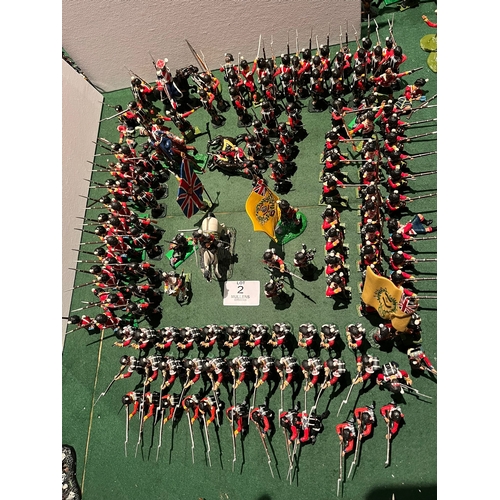 2 - MODEL SOLDIERS: Mainly British riflemen. Napoleonic era.
