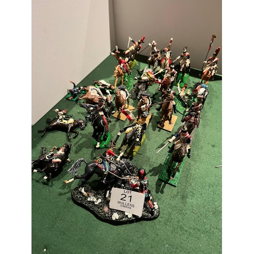 21 - MODEL SOLDIERS: Cavalry. Napoleonic era.