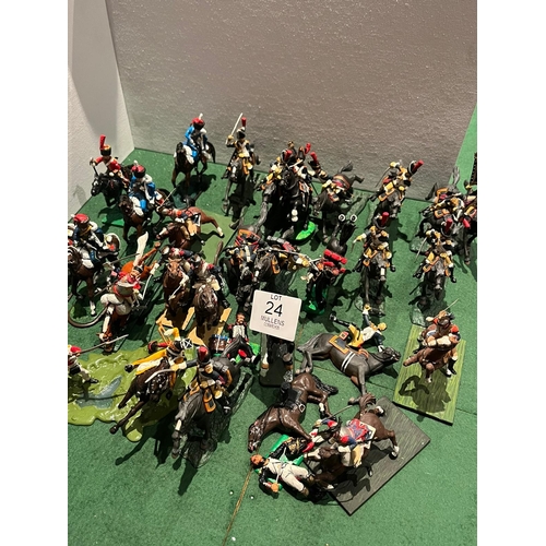 24 - MODEL SOLDIERS: Cavalry, etc. Various makers.