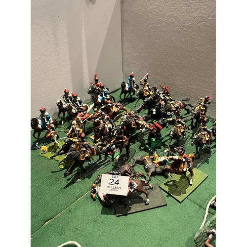 24 - MODEL SOLDIERS: Cavalry, etc. Various makers.