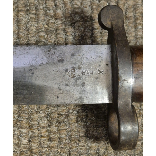 253 - A BOER WAR PERIOD BRITISH LEE METFORD BAYONET in original scabbard with frog together with a Norwegi... 