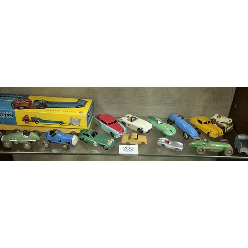 265 - CORGI TOYS: No. 1100 'Carrimore' low loader. In original box. In a yellow and blue colourway togethe... 