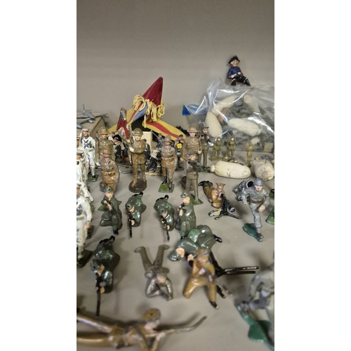 270 - A VARIED COLLECTION OF MODEL SOLDIERS, TOY AIRPLANES, etc. Various periods early to mid 20th century