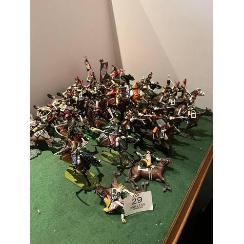 29 - MODEL SOLDIERS: Mainly cavalry.