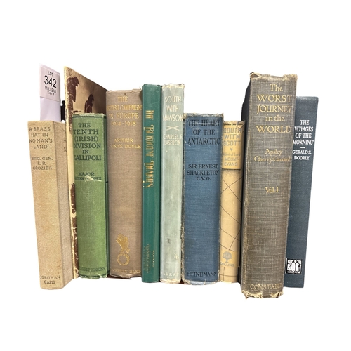 342 - THE TENTH (IRISH) DIVISION IN GALLIPOLI by Bryan Cooper. London 1918 together with nine other volume... 