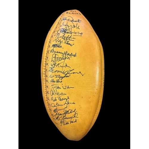 357 - LIONS TOUR OF NEW ZEALAND: A Dunlop champion rugby ball signed by the Lions team from its 1983 tour ... 