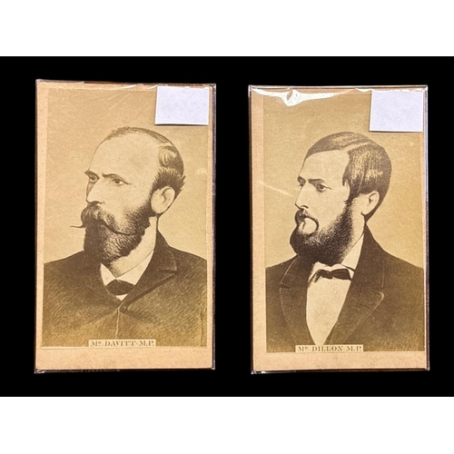 364 - A CABINET PHOTOGRAPH of Mr. Davitt M.P. together with another for John Dillon M.P.