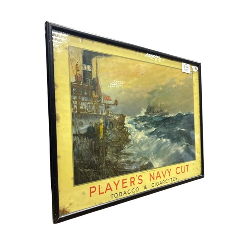 414 - A FRAMED AND GLAZED PLAYER'S NAVY CUT ADVERTISEMENT Titled 'Shipmates Ahoy' by Frank H. Mason Approx... 