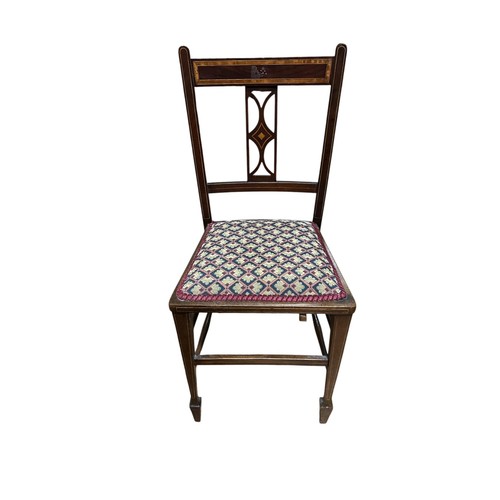 191 - A 19TH CENTURY ROSEWOOD AND UPHOLSTERED SIDE CHAIR the upholstered scroll back and seat on cabriole ... 