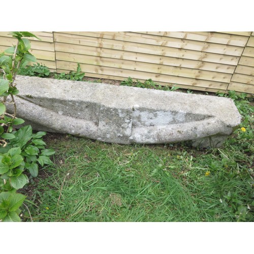 415 - AN 18TH CENTURY ANTIQUE DRESSED GRANITE LINTEL of rectangular arched form Approx. 170cm (l) x 30.5cm... 