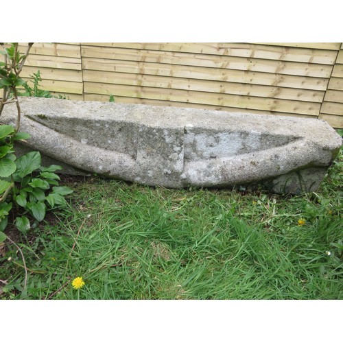 415 - AN 18TH CENTURY ANTIQUE DRESSED GRANITE LINTEL of rectangular arched form Approx. 170cm (l) x 30.5cm... 