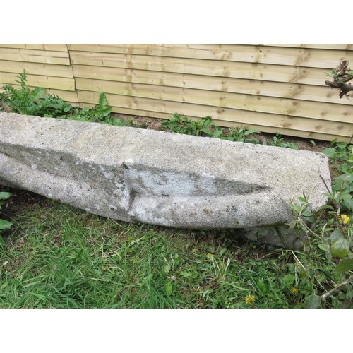 415 - AN 18TH CENTURY ANTIQUE DRESSED GRANITE LINTEL of rectangular arched form Approx. 170cm (l) x 30.5cm... 