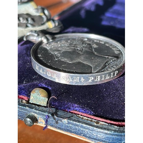 184 - A CRIMEAN WAR MEDAL dated 1854 with four clasps for Sebastopol, Inkermann, Balaklava & Alma. Awarded... 