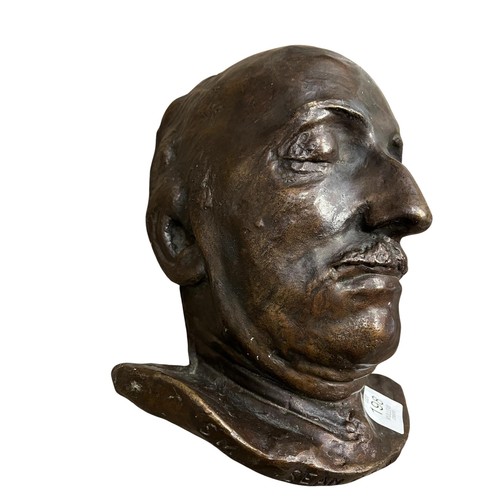 198 - SEÁN Ó RIODA: A bronze death mask of Seán Ó Rioda. Titled and dated 1971. By Seamus Murphy (RHA 1907... 