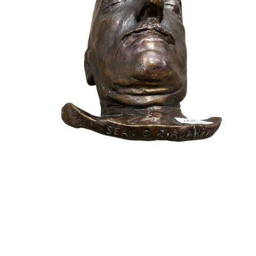 198 - SEÁN Ó RIODA: A bronze death mask of Seán Ó Rioda. Titled and dated 1971. By Seamus Murphy (RHA 1907... 