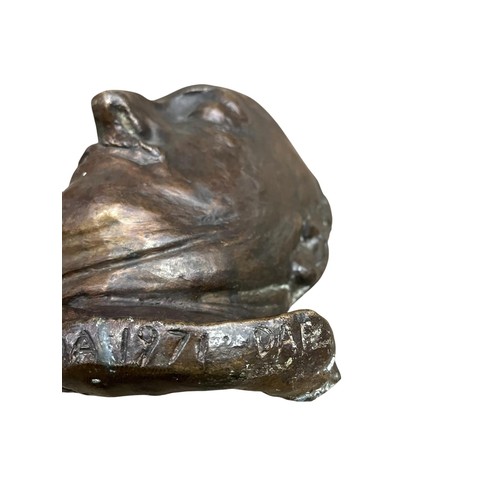 198 - SEÁN Ó RIODA: A bronze death mask of Seán Ó Rioda. Titled and dated 1971. By Seamus Murphy (RHA 1907... 