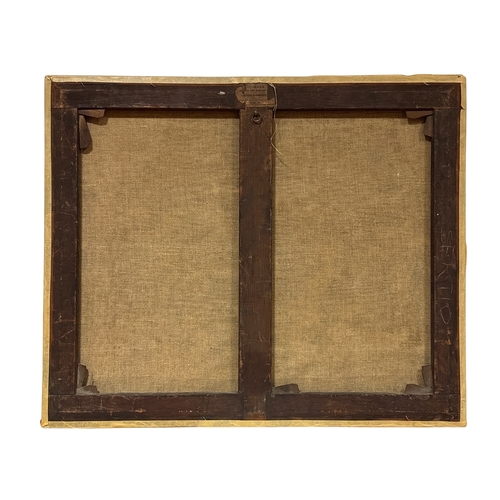 500 - 17TH CENTURY, ITALIAN SCHOOL 
Imago Christi 
Oil on hemp canvas 
Remnant trade label verso for Adolp... 