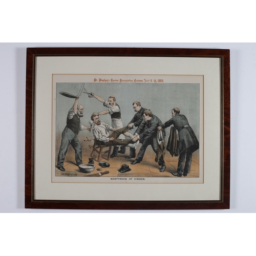 610 - TOM MERRY 
Political Cartoons
Coloured prints
Two pairs
One pair 53cm (h) x 33cm (w) 
One Pair 36cm ... 