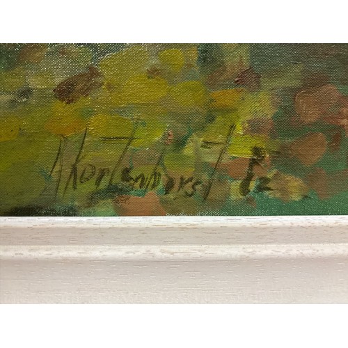 306 - 20TH CENTURY CONTINENTAL SCHOOL
A Riverside Landscape
Oil on Canvas
Signed 