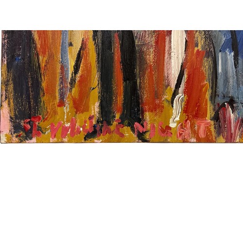 502 - MARIE CARROLL 
'Valentine Night', The Shelbourne Bar
Oil on canvas
Signed lower right 
Titled lower ... 
