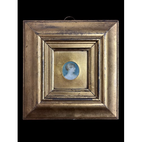 460 - A COLLECTION OF PORTRAIT MINIATURES four framed examples inscribed verso one of which reading 'Willi... 