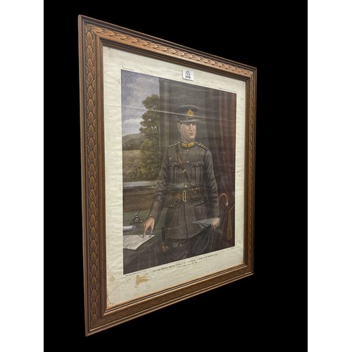 653 - A FRAMED PRINT 
Titled 'The Late General Michael Collins, TD, Commander in Chief of The National Arm... 