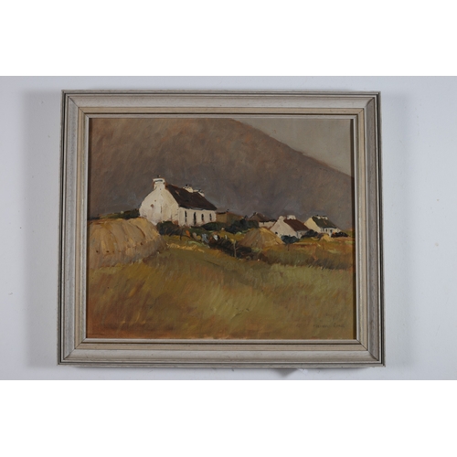 293 - DESMOND TURNER RUA (1923-2011)
White Cottages with Clothesline 
Oil on canvas 
Signed lower right 
I... 
