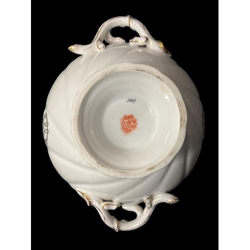 412 - A FIVE PIECE PIRKENHAMMER PORCELAIN TERRINE SET in the 3007 pattern comprising three lidded soup ter... 