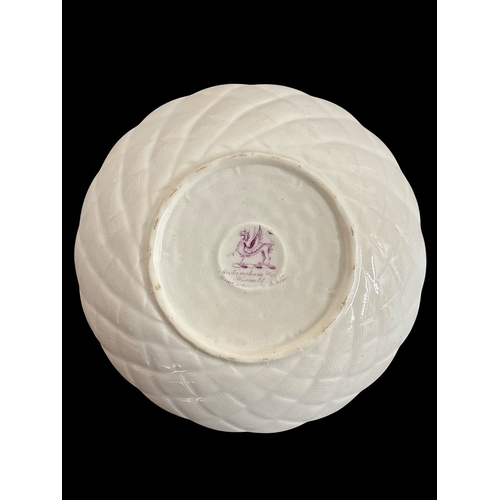 414 - A COLLECTION OF 19TH CENTURY SPODE BAT PRINTED 'PENCIL' PORCELAIN from the 557 pattern with scenes o... 