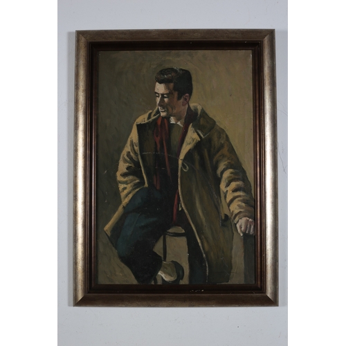 153 - WENDY SHEA A.N.C.A. 
'Higgins'
Oil on canvas 
Image: 55cm (h) x 37cm (w) (AF)
Frame: 66cm (h) x 48cm... 